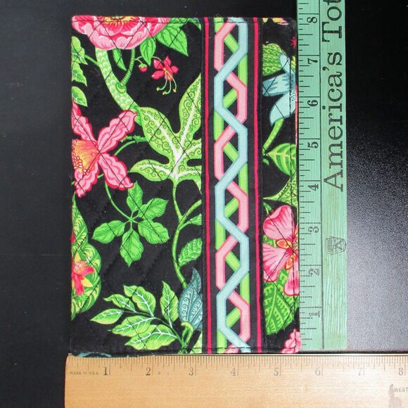 VERA BRADLEY Vintage Pattern Botanica Black Floral Paperback Book Cover - Picture 3 of 4